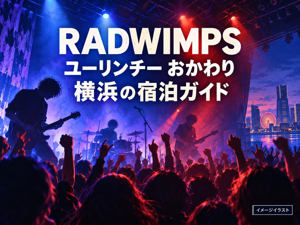 RADWIMPS Official Fan Club Tour 2026 ユーリンチー “おかわり” 追加公演の雰囲気を表現したトマルヒの宿泊ガイド用イメージイラスト
