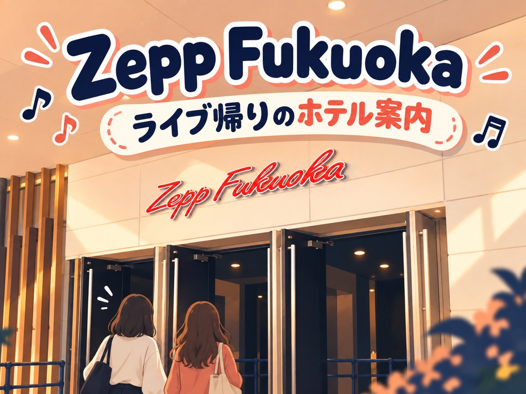 Zepp Fukuokaの建物を描いたイラスト